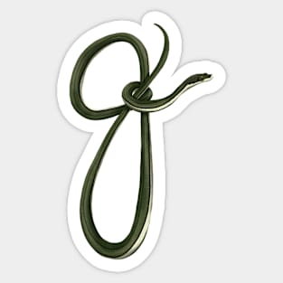 Q - Queen snake Sticker